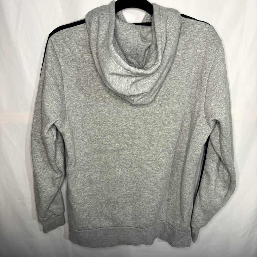Men's Grey Adidas Hoodie, Tri-stripe sleeve details, Size Medium